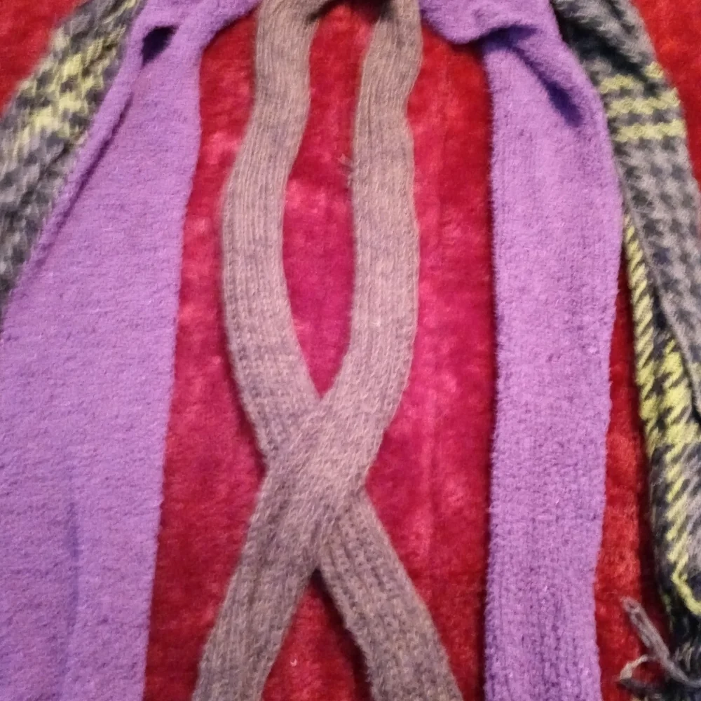 3 long winter scarves
